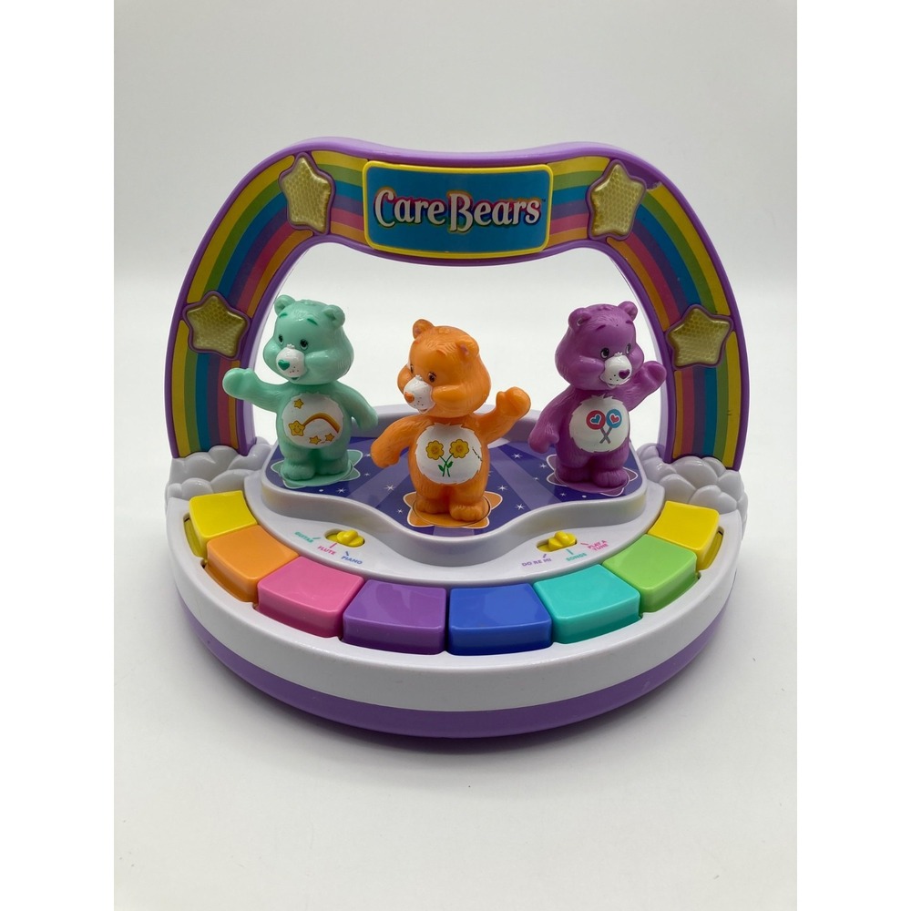 Vintage 2004 Care Bears Light Up Dance N Play Piano Musical Keyboard Stage Toy